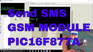 send sms using gsm module and pic microcontroller [upl. by Nannie]