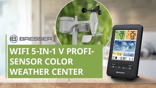 BRESSER Professional WIFI colour Weather Center 5in1 V [upl. by Skvorak]