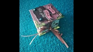 Tuto scrap  Mini boite cadeau à bijoux 😀 [upl. by Auhsej514]