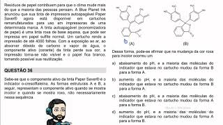 Unicamp  2022 Sabese que o componente ativo da tinta Paper Saver® é oindicador ocresolftaleína [upl. by Enyawud384]