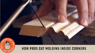 How Pros Cut Molding Inside Corners [upl. by Arhaz57]