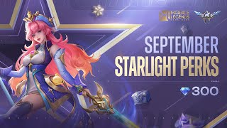 September StarLight Perks  Odette quotWisdom of the Starsquot  Mobile Legends Bang Bang [upl. by Alyworth]