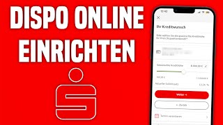 Sparkasse Dispositionskredit online einstellen  Sparkasse In´s Minus gehen einstellen [upl. by Doane]