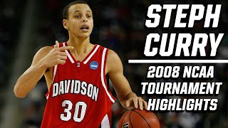 Stephen Curry 2008 NCAA tournament highlights top plays [upl. by Annaed]