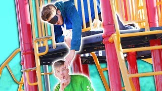 Blind quotHide and Seekquot on a 3 Story Playground [upl. by Okime]