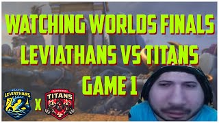 WATCHING WORLDS FINALS LEVIATHANS VS TITANS GAME 1  SMITE WORLDS [upl. by Nigrom796]