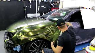 FRONT FENDER WRAP IN MIDNIGHT SUN  LEXUS RC 300 [upl. by Ermengarde]