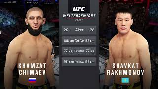 Khamzat Chimaev VS Shavkat Rakhmonov UFC Fight Night [upl. by Rycca]