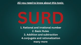 SURD  CONJUGATE  Addition and Subtraction  Rationalization [upl. by Mercer]