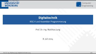 11 RISC V und Assemblerprogrammierung Teil 2 [upl. by Anaugal]