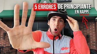 👉 5 ERRORES DE PRINCIPIANTE Trabajando con rappi  Delivery en bicicleta 🚴‍♀️ [upl. by Coit]