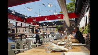 Retractable Roof and Enclosure at Gusto 101 Restaurant [upl. by Letizia604]