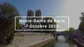 NotreDame de Paris  7Oct2023  update on the reconstruction  4K [upl. by Hilario]