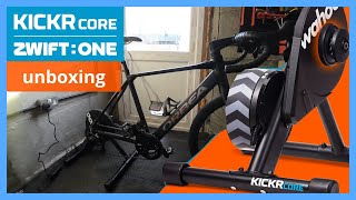 Wahoo kickr core with Zwift hub one  unboxing [upl. by Moonier38]