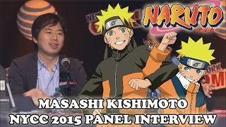 Masashi Kishimoto Interview 2015 English Naruto NYCC Panel Drawing JiraiyaNaruto [upl. by Eanore]