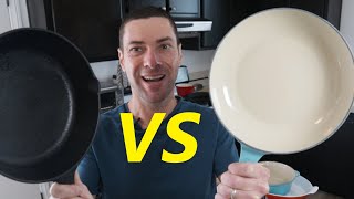 Cast Iron vs Enameled Cast Iron  Which is Better For You [upl. by Yleek]