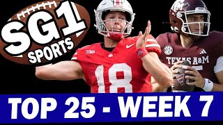 Week 7 Top 25 Rankings from SG1 Sports 2024 College Football Season [upl. by Oderfla]