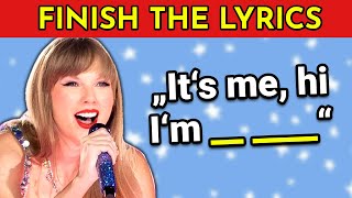 FINISH THE LYRICS  TOP 50 Most Popular Songs EVER 🎵  Music Quiz [upl. by Ayalahs782]