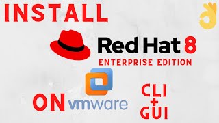 Install REDHAT 8 Enterprise on VMware  Both CLI amp GUI [upl. by Paske]