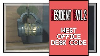 Resident Evil 2 Remake West Office Desk Code Police Department [upl. by Perlie884]