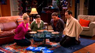 TBBT Game Night  Wheres Waldo Wrestling Kissing Long Division and Pie Eating [upl. by Dnalyaw275]