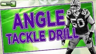 Football Angle Tackle Drill [upl. by Atiuqrahs]