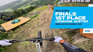 GoPro Max Alran  1st Place Finals  Leogang Austria  24 UCI Downhill MTB World Cup [upl. by Etnuahs]