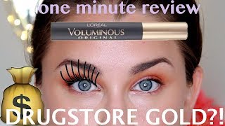 YOUTUBE MADE ME BUY IT LOreal Voluminous Carbon Black Mascara Review  Beauty Banter [upl. by Velda752]