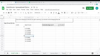 QuickScore Spreadsheet Changing the quotcalculate age as ofquot date [upl. by Remat946]