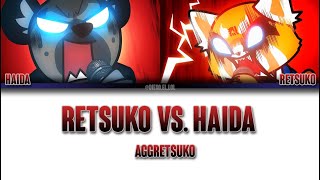 SPOILERS Aggretsuko  Retsuko VS Haida English dub  Color Coded Lyrics Eng [upl. by Oiziruam]