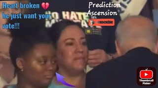 biden snubbs black Supporter She maga now 😆 campaignrally predictionascension america [upl. by Yadnus]