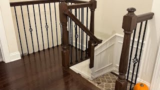 DIY Replacing Wooden Balusters with Iron Balusters [upl. by Acir619]