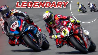 SENSATIONAL Toprak Razgatlioglu did Rossi Style to Overtake Alvaro Bautista in Catalunya wsbk [upl. by Adiahs]