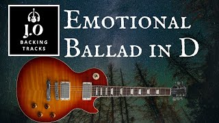 Slow Emotional Ballad Backing Track in D major｜65 BPM｜Guitar Backing Track [upl. by Rivalee]