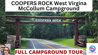 Coopers Rock State Park Forest West Virginia McCollum Campground  Full tour and review [upl. by Hollander154]