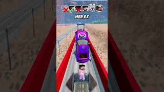 Help Herobrine Get Crush Attention In A Car Jump Challenge 🙁 shorts beamngdrive [upl. by Giwdul]