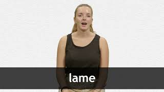 How to pronounce LAME in French [upl. by Blanchette]