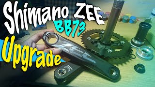 Upgrade Crankset Sepeda MTB  shimano zee fc m640  single chainring 38t [upl. by Aribold]