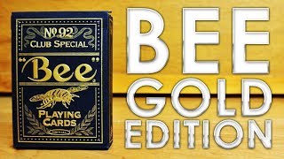 Deck Review  Bee Gold Edition Coterie Playing Cards HD [upl. by Nosmirc]