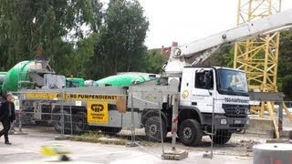 PUTZMEISTER M 465 ACTROS 4144 BETONPUMPE Pumpendienst concrete pump [upl. by Lael]