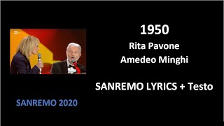 1950  Rita Pavone Amedeo MinghiOFFICIAL SANREMO LYRICS  Testo [upl. by Oir]