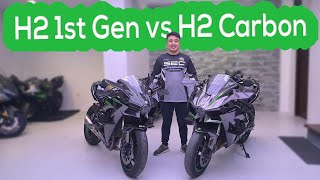 2023 Kawasaki H2 Carbon VS 2015 H2 OG  Comparison Soundcheck [upl. by Civ]