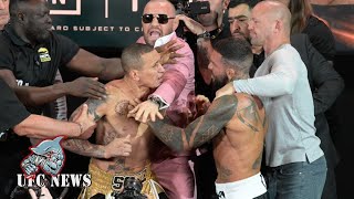 Watch Conor McGregor break up crazy brawl at Bare Knuckle Fighting Championship weighin before [upl. by Wills]