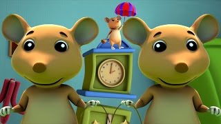 Hickory Dickory Dock  Canciones para bebés  Música para niños  Children Rhymes  3D Kids Songs [upl. by Tnaryb170]