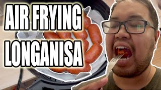 How to cook LONGANISA in an AIR FRYER SO EASY [upl. by Nelehyram]