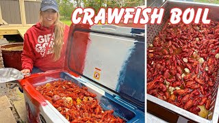 HOSTING MY FIRST CRAWFISH BOIL  HOW TO DO IT TOO [upl. by Rukna524]