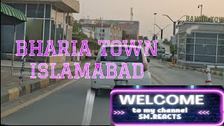 Walking around Bahria town Rawalpindi Walking tour in Bharia Town  walking tour in Civic center [upl. by Yann]