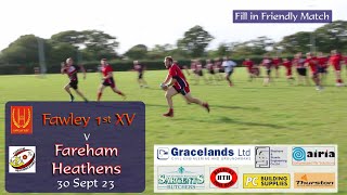 Fawley 1st XV v Fareham Heathens 30923 Full Match [upl. by Enytsirhc]