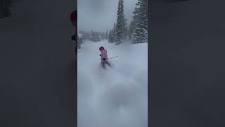 Powder ski day ski power kid [upl. by Murray]