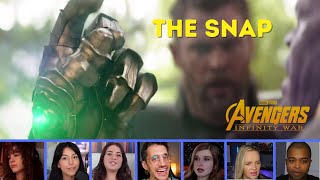 Reactors Reacting to THANOS and THE SNAP  Avengers Infinity War [upl. by Hestia]